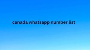 canada whatsapp number list