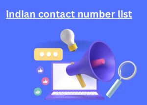 indian contact number list