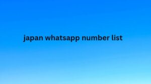 japan whatsapp number list