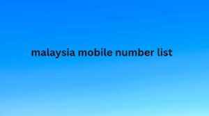 malaysia mobile number list