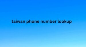 taiwan phone number lookup