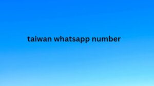 taiwan whatsapp number