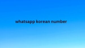 whatsapp korean number